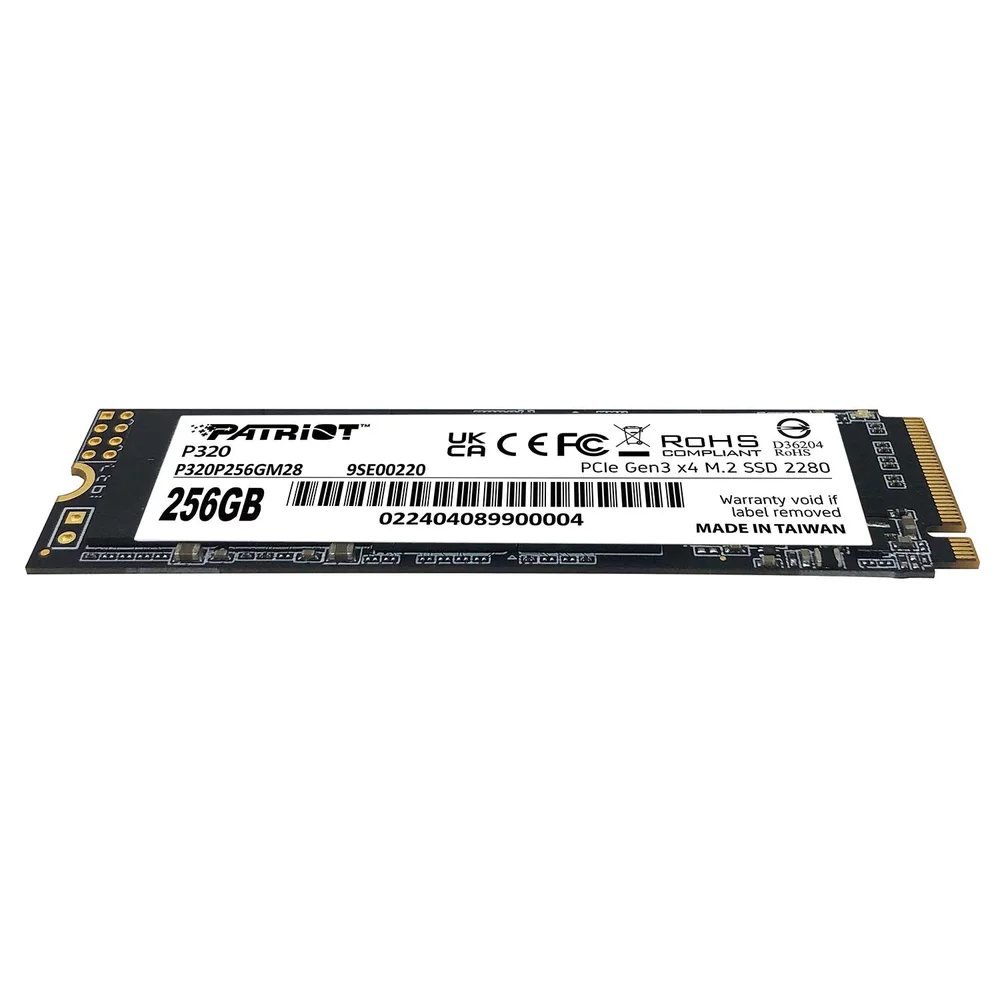 Imagem 5 de 5 do produto SSD 256gb Patriot P320 M.2 2280 Nvme PCie Gen 3 X4 P320p256gm28