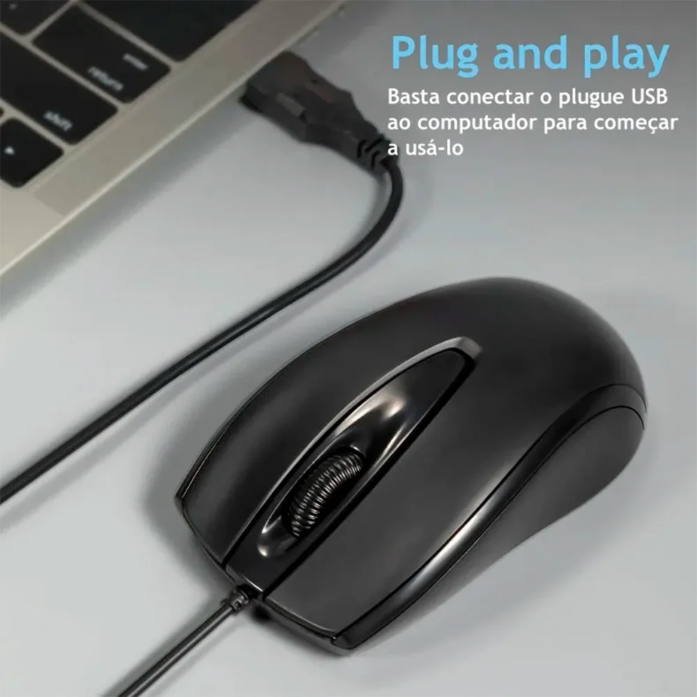 Imagem 3 de 5 do produto Mouse X4 Com Fio Usb Para PC Computador Notebook Macbook