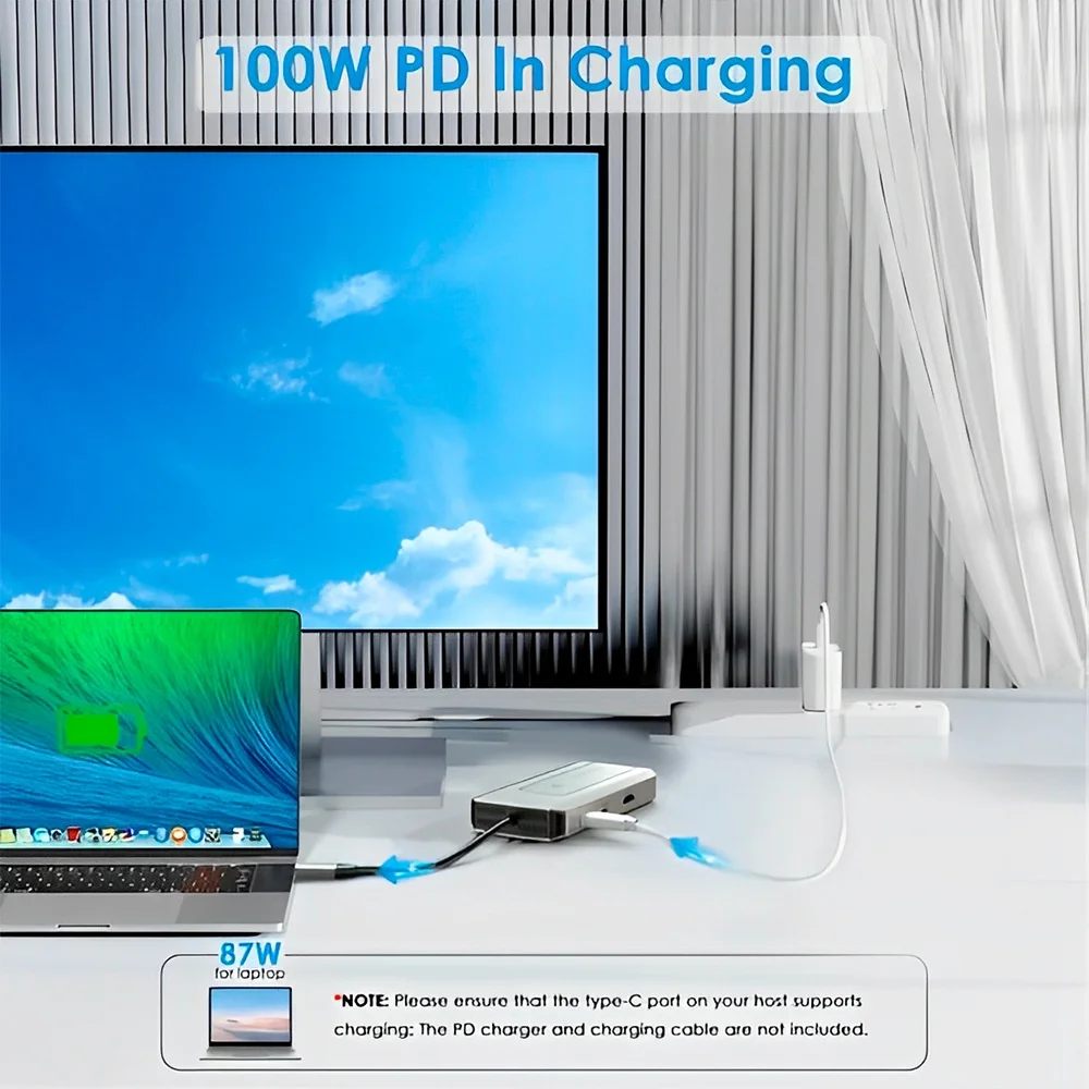 Imagem 4 de 5 do produto Hub Multifuncional Wavlink 8 In 1 Docking Station Usb C