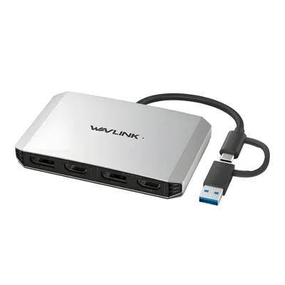 Hub Usb A/c Wavlink Para Displayport 5k/60hz HDMI 4k/60