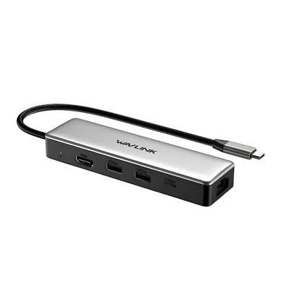 Hub Usb C Wavlink P/rj45 2.5gbps Usb C/a HDMI 4k Pd 100w