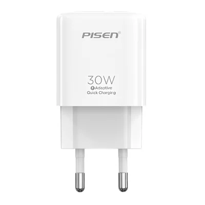 Carregador Usb Pisen 1xporta Usb C Máx. 30w Branco