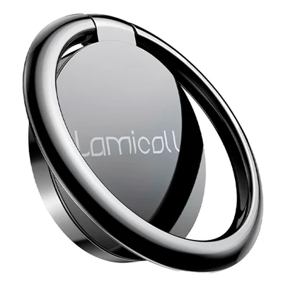 Suporte Anel Celular Lamicall Em Metal Pra Fixação Preto