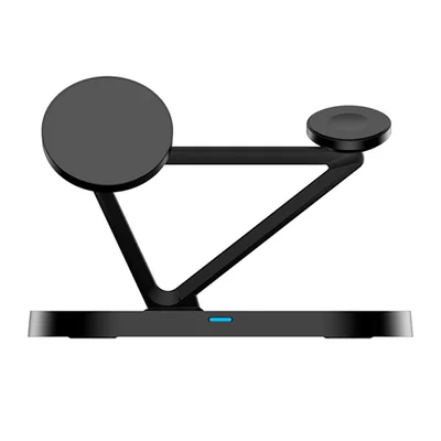 Suporte Carregamento Sem Fio Pisen Tp-c24 3-in-1 Preto