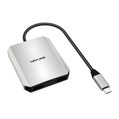 Adaptador Usb C Para HDMI Duplo Wavlink 4k/60hz Pd 100w