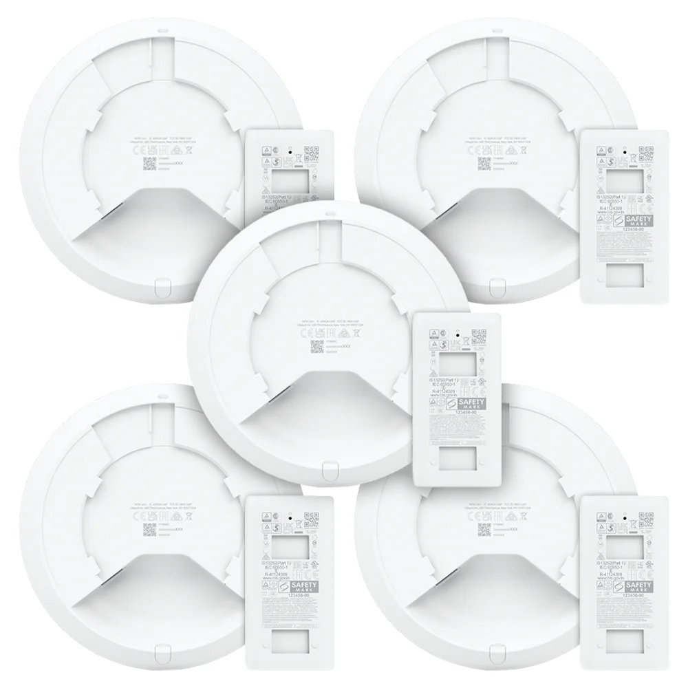 Imagem 4 de 5 do produto 5 Roteadores Wi-fi 6 Access Point 3.0 Gbps + 5 Injetores Poe | 5 U6+ Ubiquiti Com 5 Fontes 48v 15w
