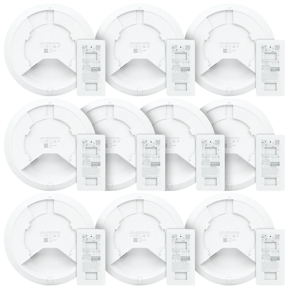 Imagem 4 de 5 do produto 10 Roteadores Wi-fi 6 Access Point 3.0 Gbps + 10 Injetores Poe | 10 U6+ Ubiquiti Com 10 Fontes 48v 15w
