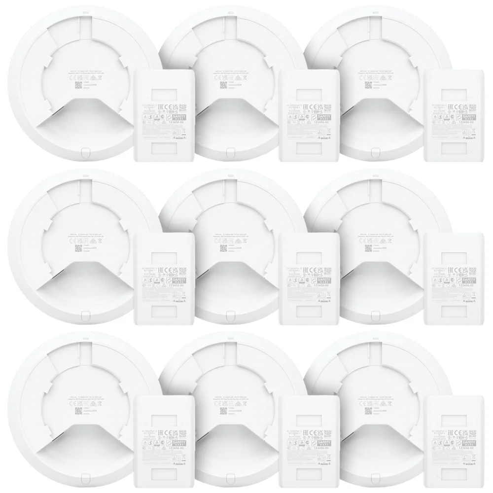 Imagem 4 de 5 do produto 9 Roteadores Wi-fi 6 Access Point 3.0 Gbps + 9 Injetores Poe+ | 9 U6+ Ubiquiti Com 9 Fontes 48v 30w