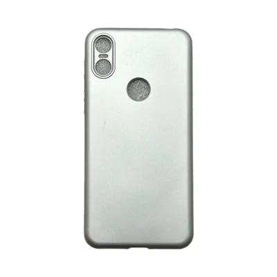 Capa Moto One Silicone Aveludada Protege Câmera Colorida Capinha Anti Impacto Moto One:prata Metálico