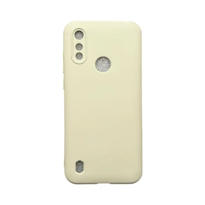 Capa Moto E6s / E6i Silicone Aveludada Protege Câmera Colorida Capinha Anti Impacto Moto E6s / E6i:bege