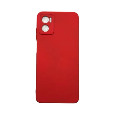 Capa Moto E22 Silicone Aveludada Protege Câmera Colorida Capinha Anti Impacto Moto E22:vermelho