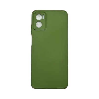 Capa Moto E22 Silicone Aveludada Protege Câmera Colorida Capinha Anti Impacto Moto E22:verde Militar