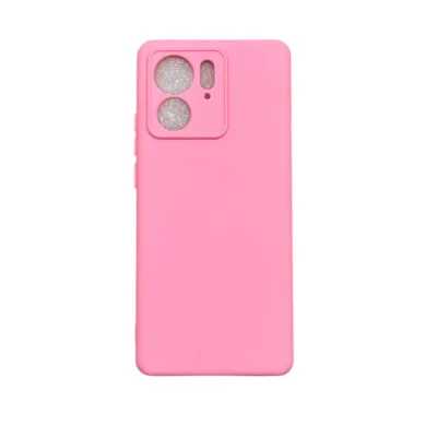 Capa Moto Edge 40 (normal) Silicone Aveludada Protege Câmera Colorida Capinha Anti Impacto Moto Edge 40:rosa Bebê