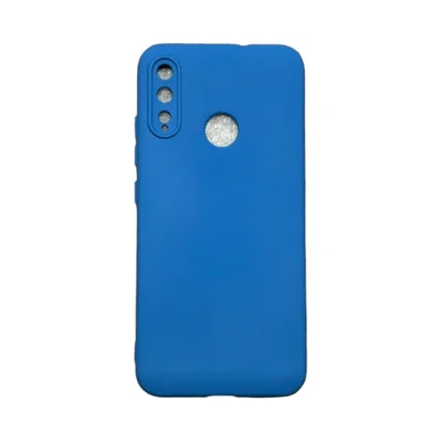 Capa Moto E6 Plus Silicone Aveludada Colorida Capinha Anti Impacto Moto E6 Plus:azul