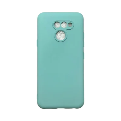 Capa Lg K12 Prime / K12 Max Silicone Aveludada Protege Câmera Colorida Capinha Anti Impacto K12 Prime / K12 Max:turquesa