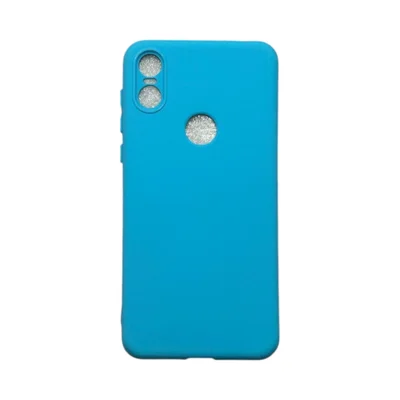 Capa Moto One Silicone Aveludada Protege Câmera Colorida Capinha Anti Impacto Moto One:azul Celeste