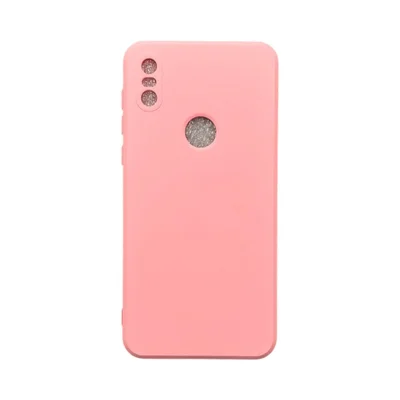 Capa Moto One Silicone Aveludada Protege Câmera Colorida Capinha Anti Impacto Moto One:rosa 04