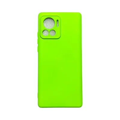 Capa Moto Edge 30 Ultra Silicone Aveludada Protege Câmera Colorida Capinha Anti Impacto Moto Edge 30 Ultra:verde Neon