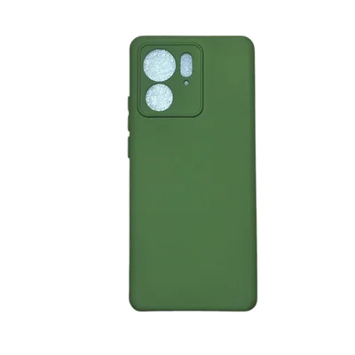 Capa Moto Edge 40 (normal) Silicone Aveludada Protege Câmera Colorida Capinha Anti Impacto Moto Edge 40:verde Militar