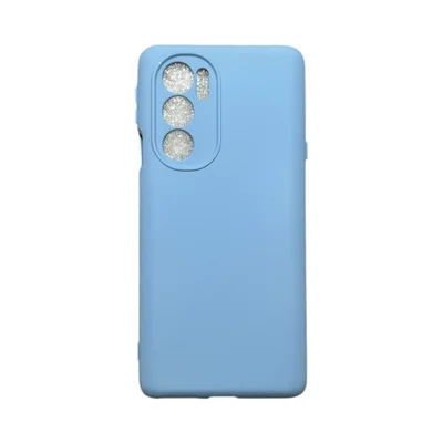 Capa Moto Edge 30 Pro Silicone Aveludada Protege Câmera Colorida Capinha Anti Impacto Mt Edge 30 Pro:azul Bebê