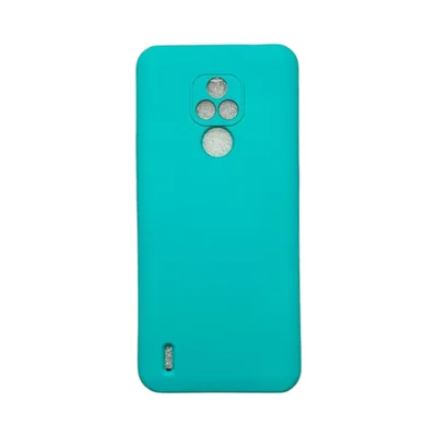 Capa Moto E7 Silicone Aveludada Protege Câmera Colorida Capinha Anti Impacto Moto E7:verde Água