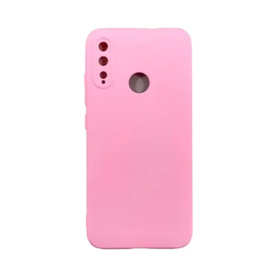Capa Moto E6 Plus Silicone Aveludada Colorida Capinha Anti Impacto Moto E6 Plus:rosa Bebê