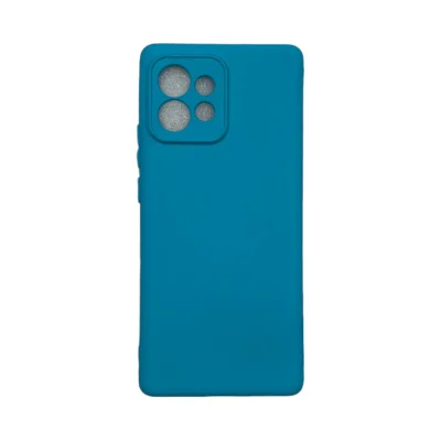 Capa Moto Edge 40 Pró Silicone Aveludada Protege Câmera Colorida Capinha Anti Impacto Moto Edge 40 Pró:azul Céu