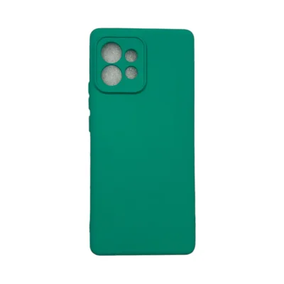 Capa Moto Edge 40 Pró Silicone Aveludada Protege Câmera Colorida Capinha Anti Impacto Moto Edge 40 Pró:verde Água