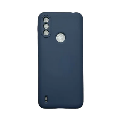 Capa Moto E7 Power Silicone Aveludada Protege Câmera Colorida Capinha Anti Impacto Moto E7 Power:cinza Escuro