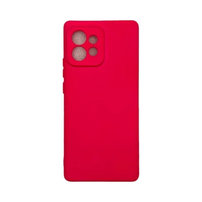 Capa Moto Edge 40 Pró Silicone Aveludada Protege Câmera Colorida Capinha Anti Impacto Moto Edge 40 Pró:pink