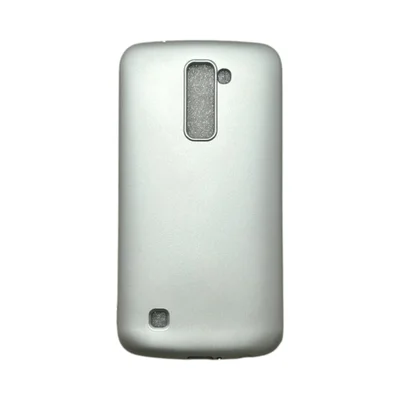 Capa Lg K10 K430 Silicone Aveludada Colorida Capinha Anti Impacto K10 K430:prata Metalico