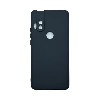 Capa Moto One Hyper Silicone Aveludada Protege Câmera Colorida Capinha Anti Impacto Moto One Hyper:preto