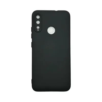 Capa Moto E6 Plus Silicone Aveludada Colorida Capinha Anti Impacto Moto E6 Plus:preto