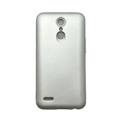 Capa Lg K10 2017 Silicone Aveludada Colorida Capinha Anti Impacto Lg K10 2017:prata Metalico