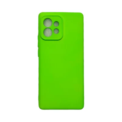 Capa Moto Edge 40 Pró Silicone Aveludada Protege Câmera Colorida Capinha Anti Impacto Moto Edge 40 Pró:verde Neon