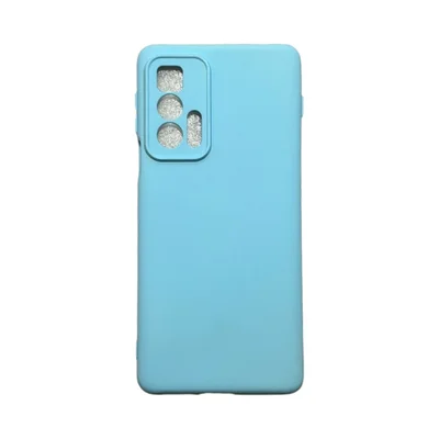 Capa Moto Edge 20 Pro Silicone Aveludada Protege Câmera Colorida Capinha Anti Impacto Moto Edge 20 Pro:azul Bebê