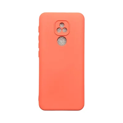 Capa Moto E7 Plus Silicone Aveludada Colorida Capinha Anti Impacto Moto E7 Plus:salmão