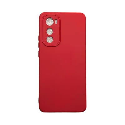 Capa Moto Edge 30 Silicone Aveludada Protege Câmera Colorida Capinha Anti Impacto Mt Edge 30:vermelho