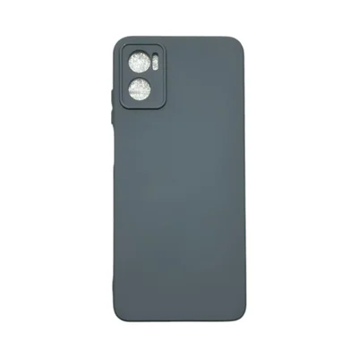 Capa Moto E22 Silicone Aveludada Protege Câmera Colorida Capinha Anti Impacto Moto E22:cinza