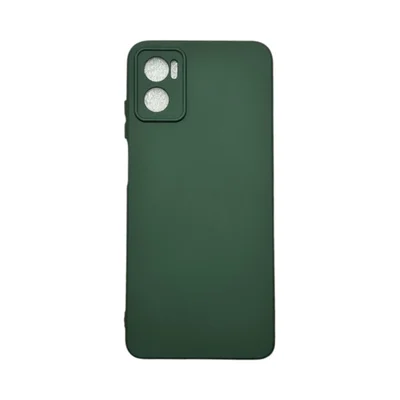 Capa Moto E22 Silicone Aveludada Protege Câmera Colorida Capinha Anti Impacto Moto E22:verde Escuro
