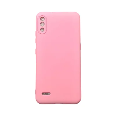 Capa Lg K22 / K22 Plus Silicone Aveludada Colorida Capinha Anti Impacto K22 / K22 Plus:rosa Bebê