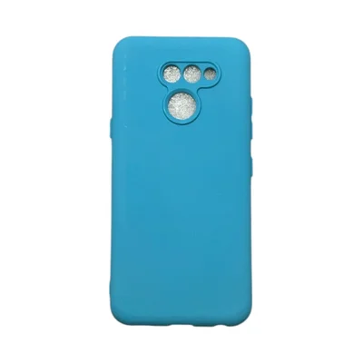 Capa Lg K12 Prime / K12 Max Silicone Aveludada Protege Câmera Colorida Capinha Anti Impacto K12 Prime / K12 Max:azul Céu