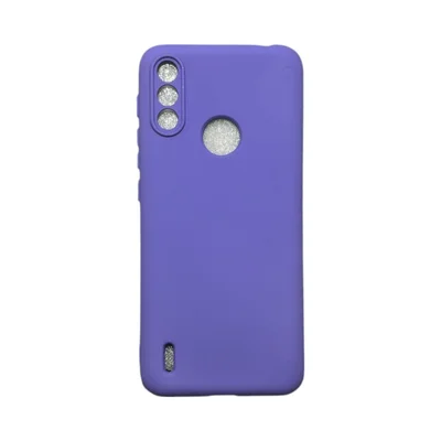 Capa Moto E7 Power Silicone Aveludada Protege Câmera Colorida Capinha Anti Impacto Moto E7 Power:roxo