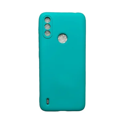 Capa Moto E7 Power Silicone Aveludada Protege Câmera Colorida Capinha Anti Impacto Moto E7 Power:verde Água