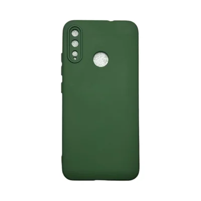 Capa Moto E6 Plus Silicone Aveludada Colorida Capinha Anti Impacto Moto E6 Plus:verde Escuro