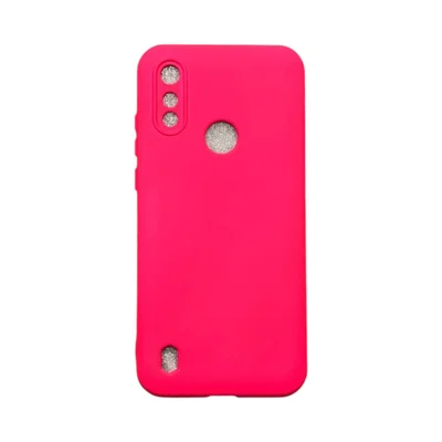 Capa Moto E6s / E6i Silicone Aveludada Protege Câmera Colorida Capinha Anti Impacto Moto E6s / E6i:rosa Shock