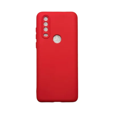 Capa Moto One Action Silicone Aveludada Colorida Capinha Anti Impacto Moto One Action:vermelho