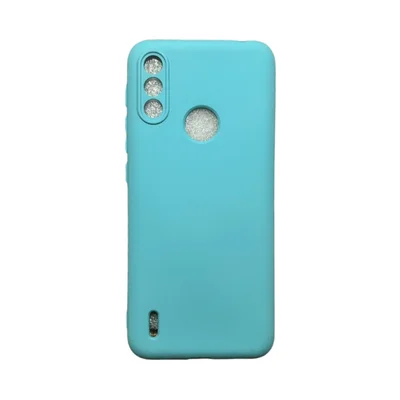 Capa Moto E7 Power Silicone Aveludada Protege Câmera Colorida Capinha Anti Impacto Moto E7 Power:turquesa