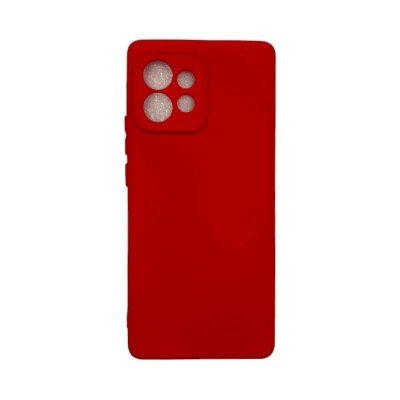 Capa Moto Edge 40 Pró Silicone Aveludada Protege Câmera Colorida Capinha Anti Impacto Moto Edge 40 Pró:vermelho