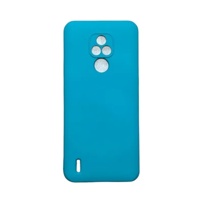 Capa Moto E7 Silicone Aveludada Protege Câmera Colorida Capinha Anti Impacto Moto E7:azul Céu